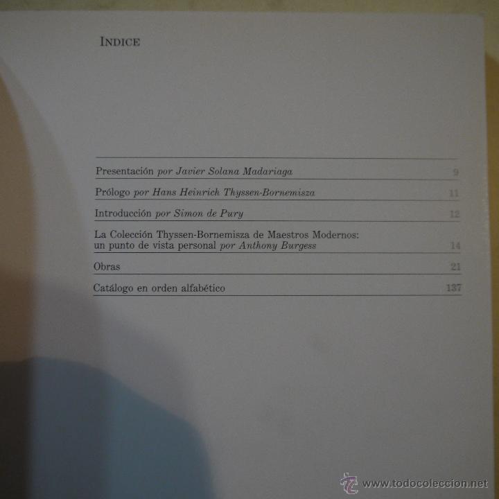 Libros de segunda mano: MAESTROS MODERNOS DE LA COLECCI&Oacute;N THYSSEN-BORNEMISZA - 1986 - Foto 2