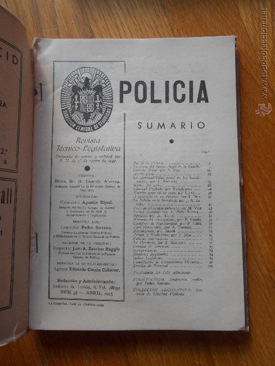 Libros de segunda mano: REVISTA POLICIA, 1945 - Foto 3