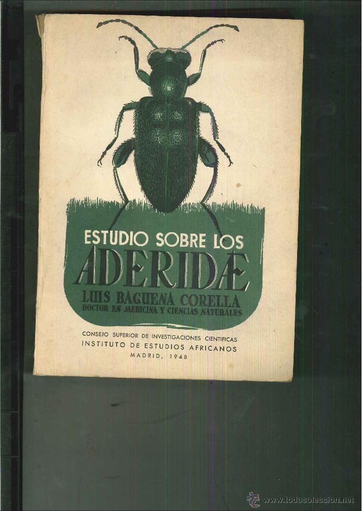 Libros de segunda mano: ESTUDIOS SOBRE LOS ADERIDAE. Luis B&aacute;guena, 1948 - Foto 1