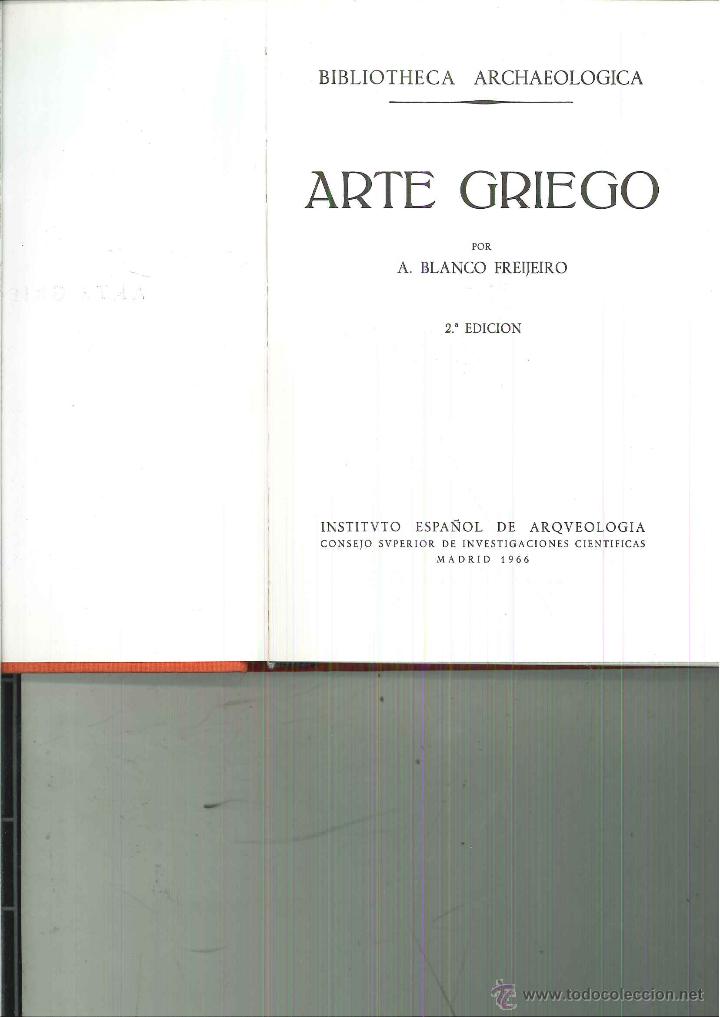 Libros de segunda mano: ARTE GRIEGO. A. Blanco Freijeiro - Foto 1