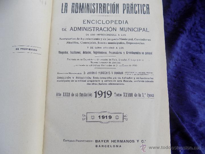 Libros de segunda mano: la administracion practica, gestion municipal 1919 - Foto 1