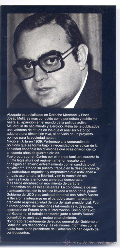 Libros de segunda mano: MELI&Aacute;, Josep.  As&iacute; cay&oacute; Adolfo Su&aacute;rez.  1981. - Foto 3