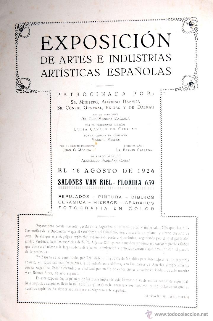 Libros de segunda mano: EXPOSICION DE ARTES E INDUSTRIAS ESPA&Ntilde;OLAS SALON VAN RIEL FLORIDA 659 - Foto 1