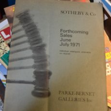 Libros de segunda mano: CATALOGO SOTHEBY S FORTHCOMING SALES JUNE-JULY 1971. LONDON LONDRES. PISARRO BRAQUE MONET GRIS. Lote 54139938