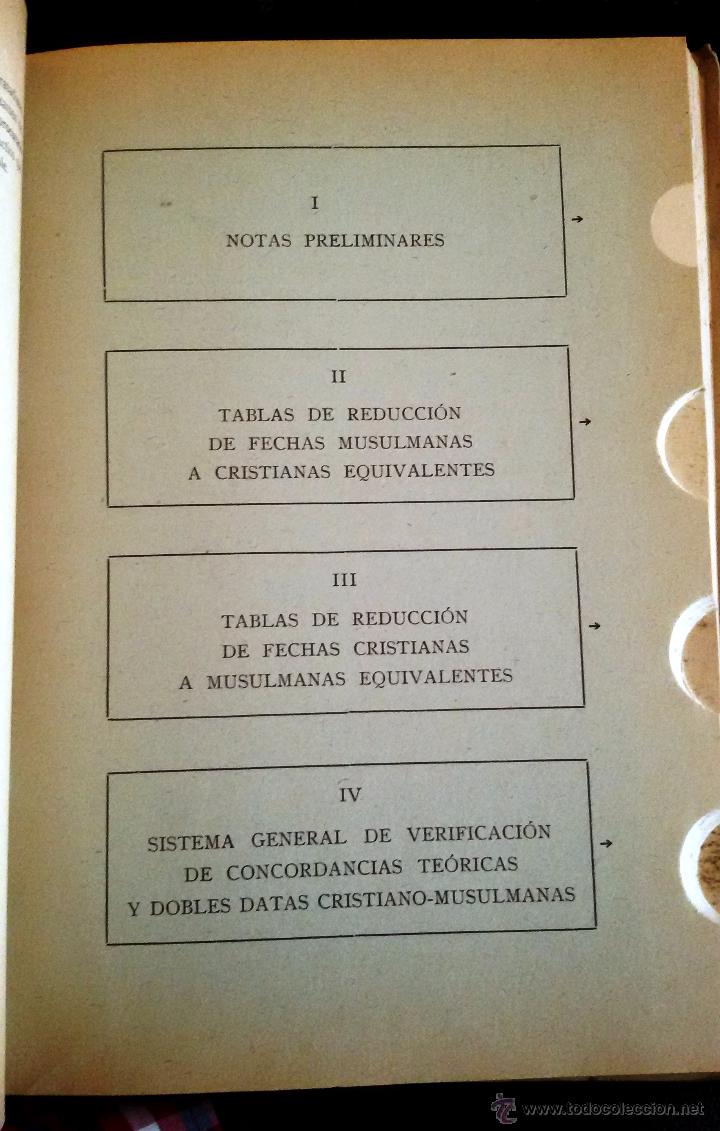 Libros de segunda mano: TABLAS DE CONVERSI&Oacute;N DE DATAS ISL&Aacute;MICAS A CRISTIANAS Y VICEVERSA (MANUEL OCA&Ntilde;A, 1946) SIN USAR - Foto 2