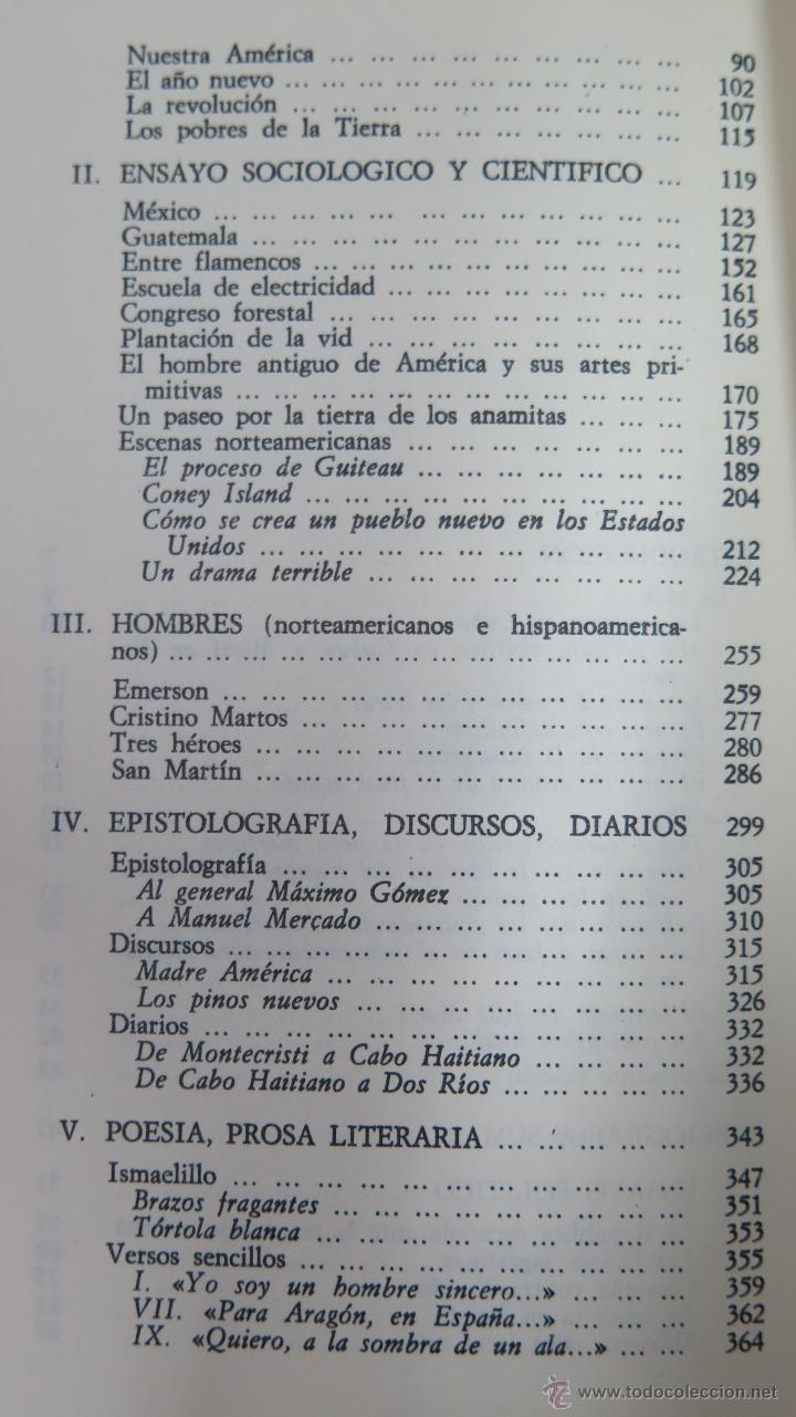 Libros de segunda mano: ANTOLOGIA. JOSE MARTI - Foto 3