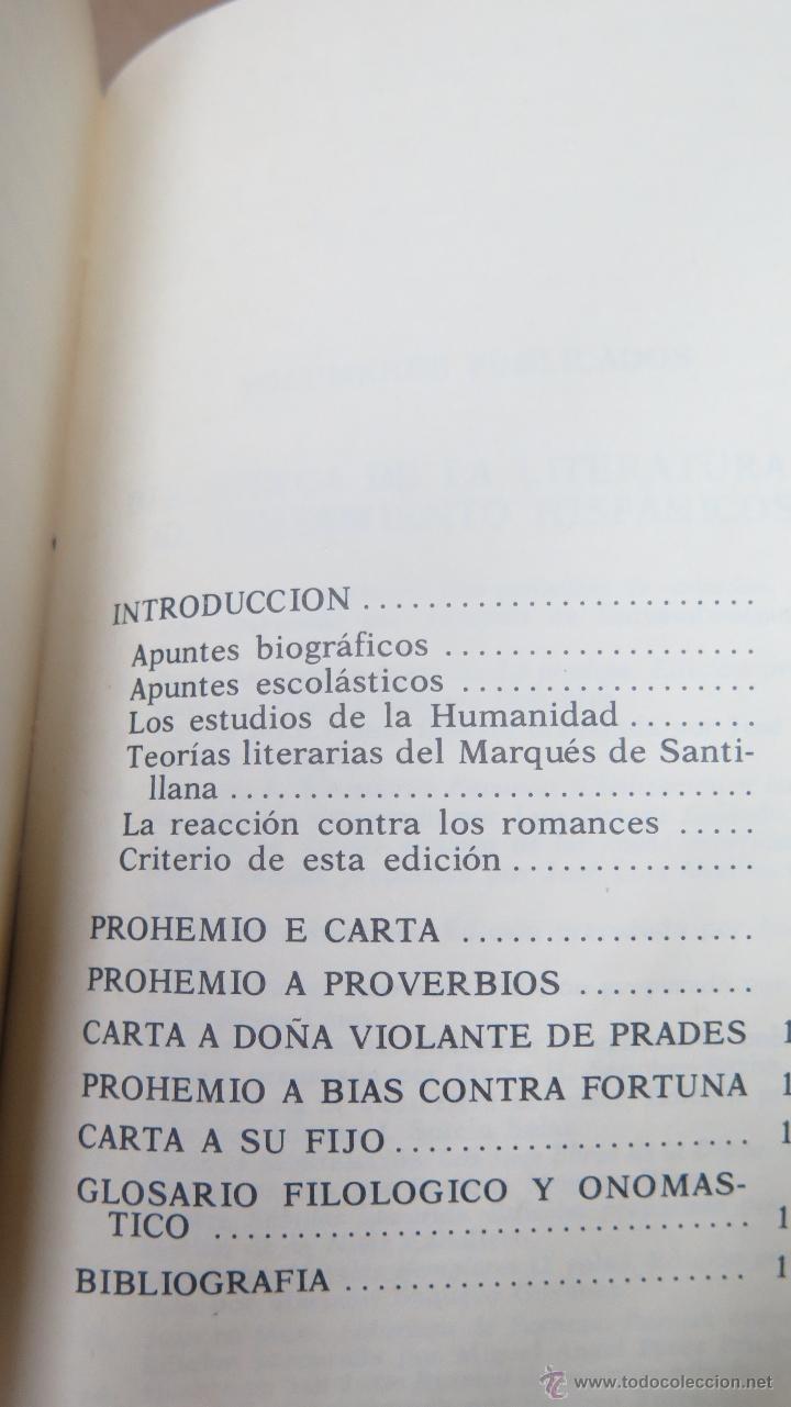 Libros de segunda mano: PROHEMIOS Y CARTAS LITERARIAS. MARQUES DE SANTILLANA - Foto 2