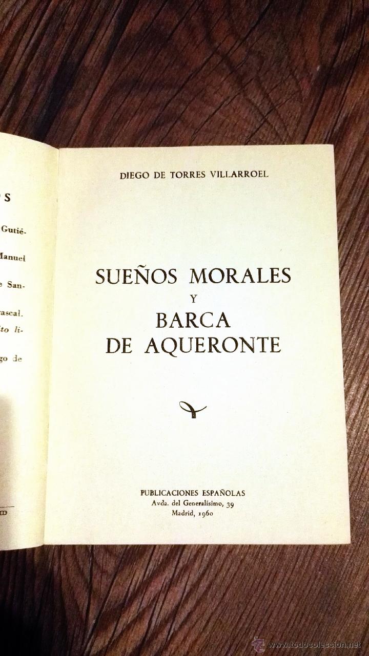 Libros de segunda mano: Sue&ntilde;os morales y Barca de Aqueronte - Foto 2