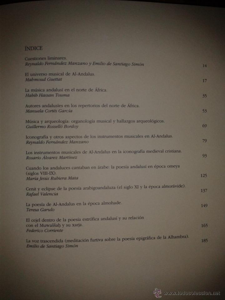 Libros de segunda mano: M&Uacute;SICA Y POES&Iacute;A DEL SUR DE AL- ANDALUS. - Foto 4