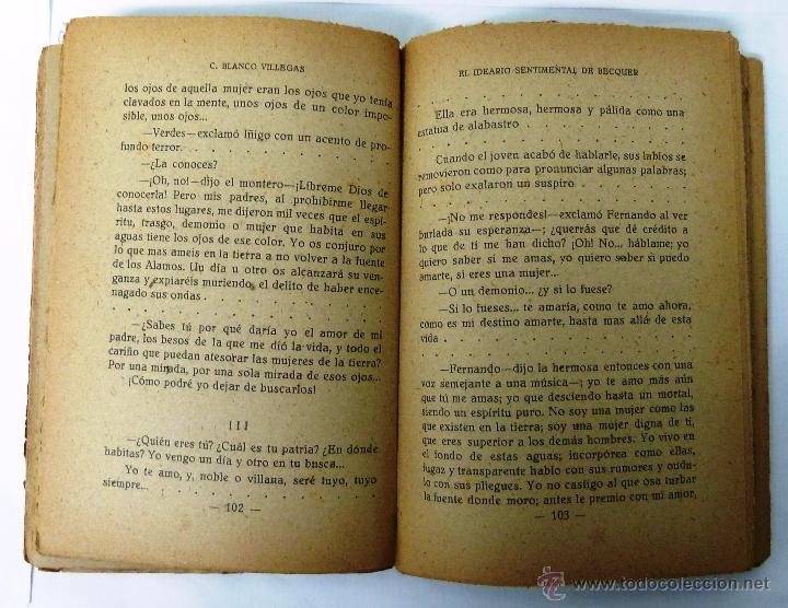 Libros de segunda mano: EL IDEARIO SENTIMENTAL DE BECQUER. C. BLANCO VILLEGAS. MALAGA 1941. - Foto 3