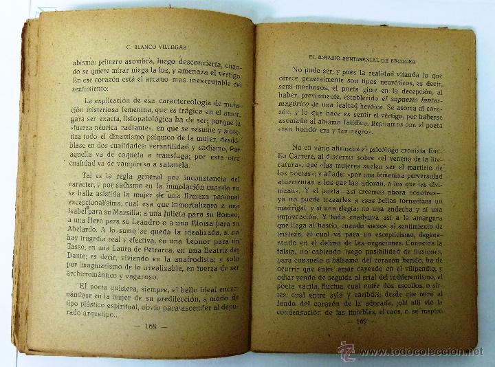Libros de segunda mano: EL IDEARIO SENTIMENTAL DE BECQUER. C. BLANCO VILLEGAS. MALAGA 1941. - Foto 4