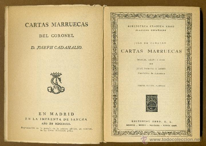 Libros de segunda mano: CLASICOS EBRO - CARTAS MARRUECAS JOSE DE CADALSO - Foto 3
