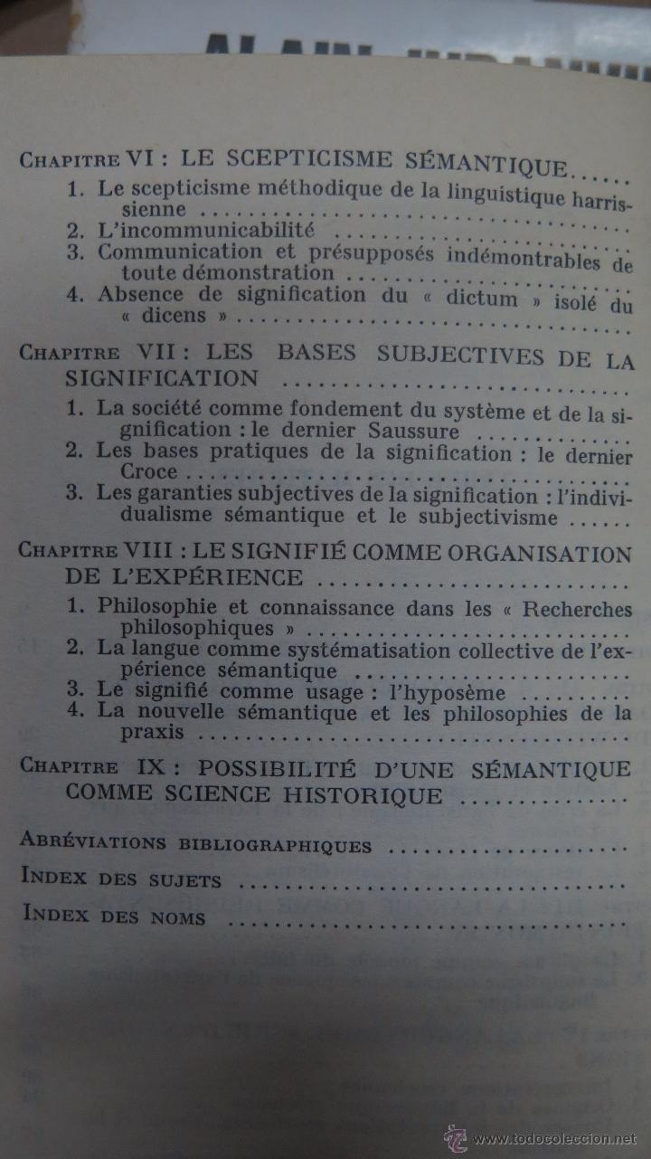 Libros de segunda mano: UNE INTRODUCTION A LA SEMANTIQUE. TULLIO DE MAURO. ED. PAYOT - Foto 3