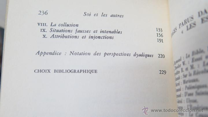 Libros de segunda mano: SOI ET LES AUTRES. R. D. LAING - Foto 3