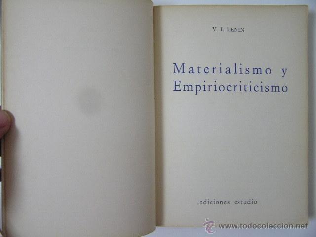 Libros de segunda mano: materialismo y empiriocriticismo,lenin,1970,estudio ed,ref marx bs14 - Foto 4