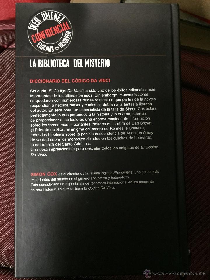 Libros de segunda mano: BIBLIOTECA IKER JIMENEZ ENIGMAS SIN RESOLVER LIBRO DICCIONARIO DEL CODIGO DA VINCI SIMON COX EDAF - Foto 2