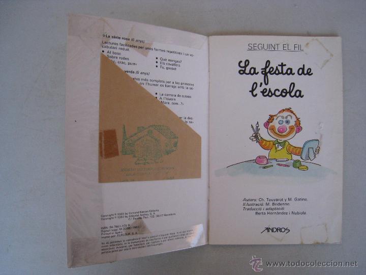 Libros de segunda mano: LA FESTA DE LESCOLA - ED. ANDROS - EN CATALA. - Foto 3