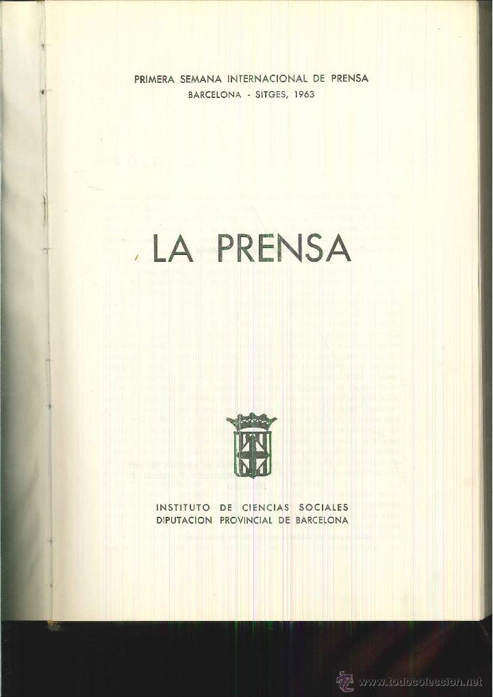 Libros de segunda mano: PRIMERA SEMANA INTERNACIONAL DE LA PRENSA - Foto 1