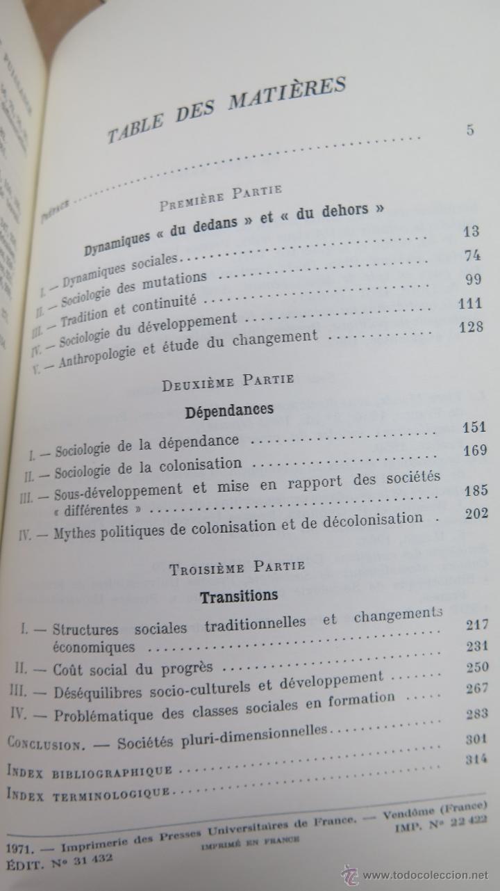 Libros de segunda mano: SENS ET PUISSANCE. GEORGES BALANDIER - Foto 3