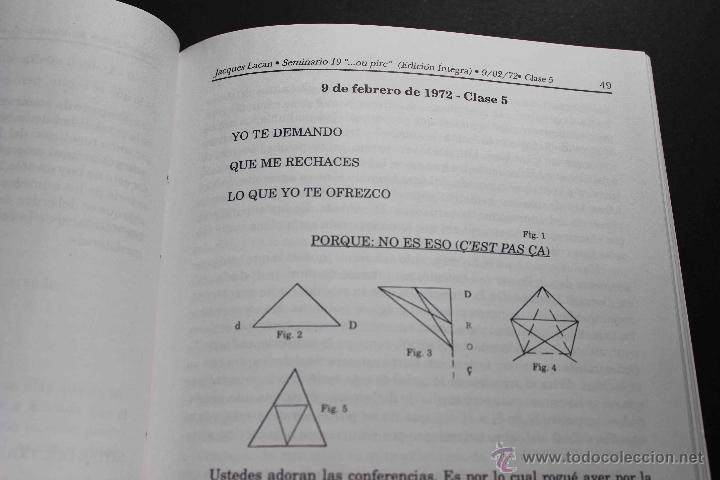 Libros de segunda mano: Ou Pire. Jacques Lacan.Seminario 19. 1971-72. Versi&oacute;n &iacute;ntegra. - Foto 4