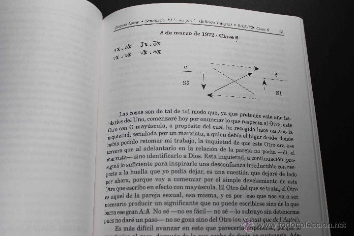 Libros de segunda mano: Ou Pire. Jacques Lacan.Seminario 19. 1971-72. Versi&oacute;n &iacute;ntegra. - Foto 5