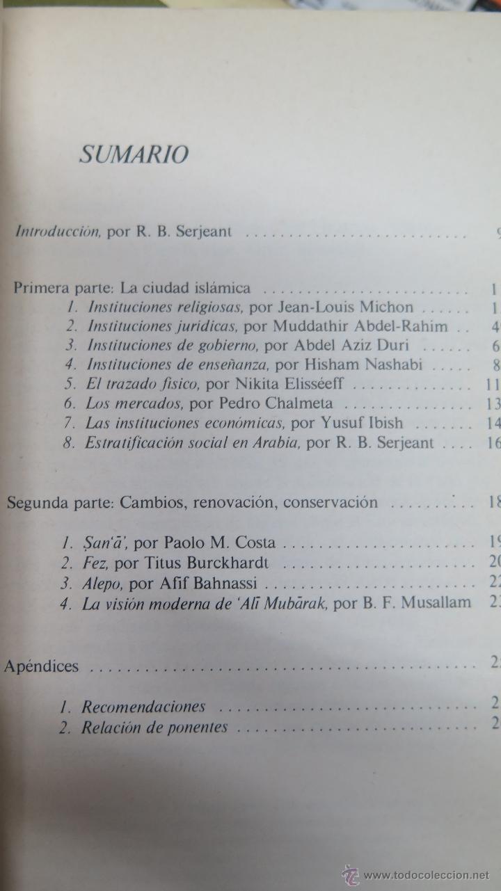 Libros de segunda mano: LA CIUDAD ISLAMICA. R. B. SERJEANT - Foto 2