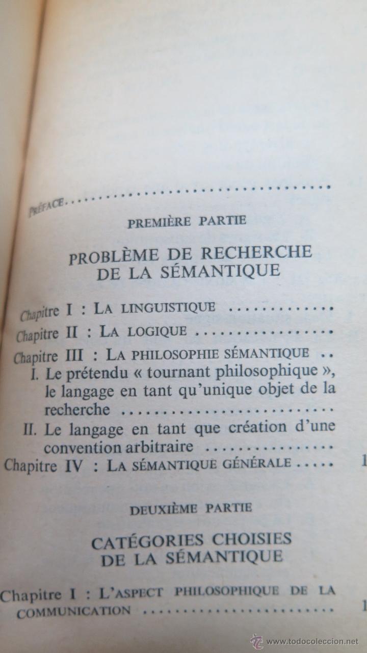 Libros de segunda mano: INTRODUCTION A LA SEMANTIQUE. ADAM SCHAFF - Foto 2