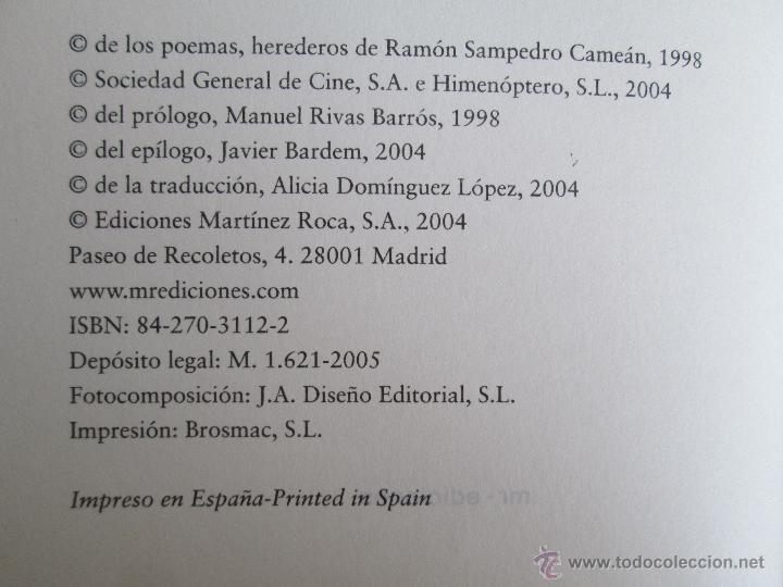 Cuando Yo Caiga Poemas De Ramon Sampedro Mr E Acheter Autres Livres De Litterature Dans Todocoleccion 55016459