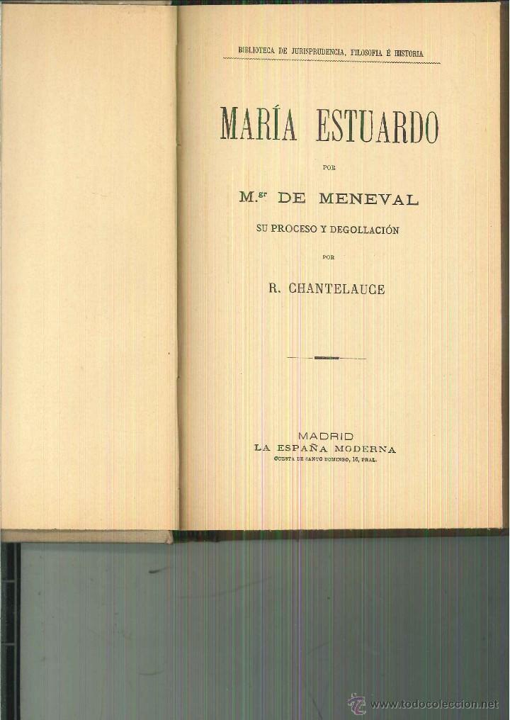 Libros de segunda mano: MAR&Iacute;A ESTUARDO M. de Meneval - Foto 1
