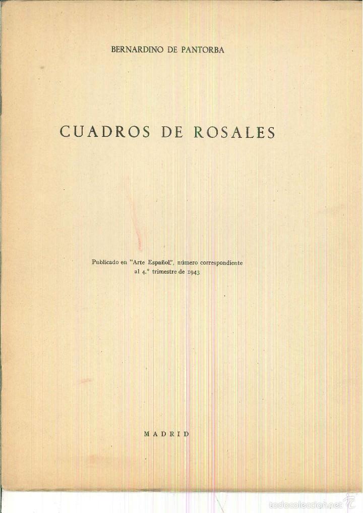 Libros de segunda mano: CUADROS DE ROSALES. Bernardino de Pantorba - Foto 1