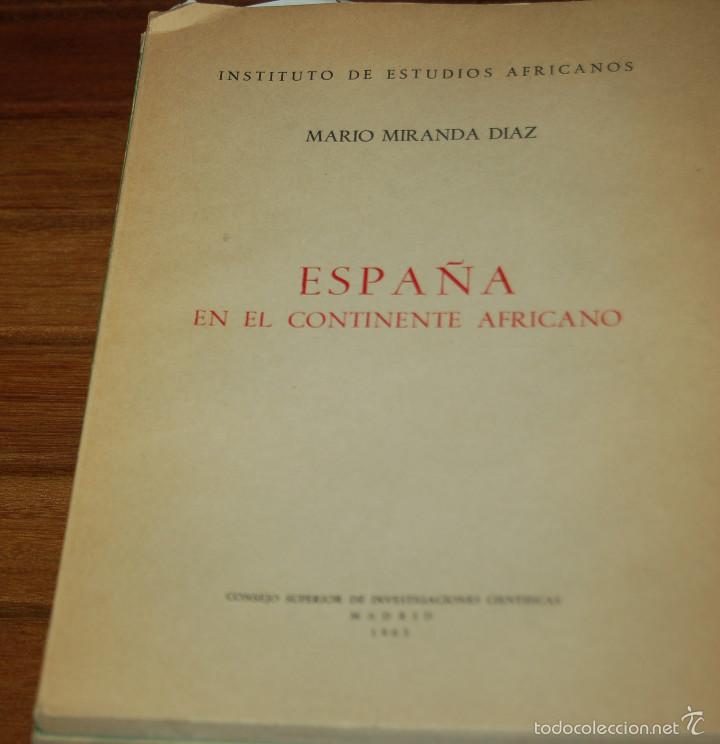 Libros de segunda mano: ESPA&Ntilde;A EN EL CONTINENTE AFRICANO - M. MIRANDA (1963) - Foto 1