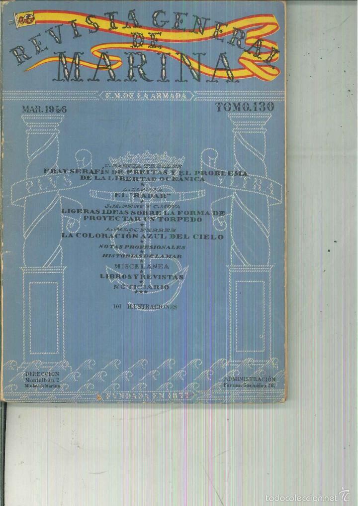 Libros de segunda mano: REVISTA GENERAL DE LA MARINA. MARZO 1946 - Foto 1