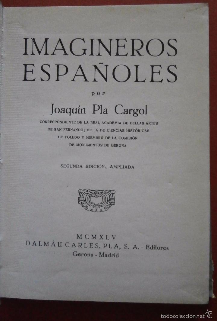Libros de segunda mano: Imagineros espa&ntilde;oles. Joaqu&iacute;n Pla Cargol - Foto 1