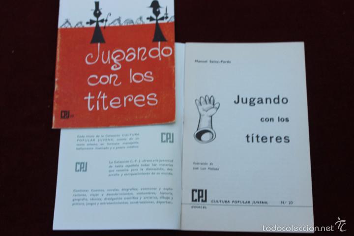 Libros de segunda mano: 2 EJEMPLARES JUGANDO CON LOS TITERES ILUSTRADO, CPJ. DONCEL, 1&ordf; EDICION 1966 - Foto 2