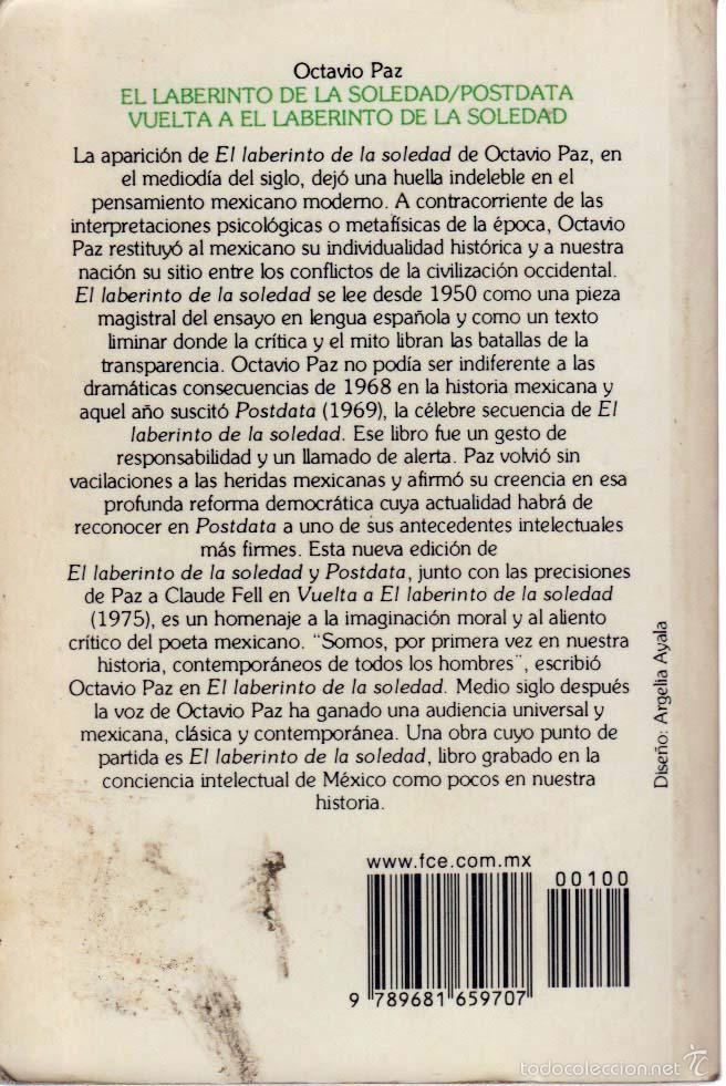 Libros de segunda mano: El laberinto de la soledad / Posdata / Vuelta al laberinto de la soledad. Octavio Paz - Foto 2