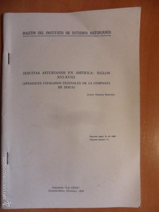 Second hand books: JESUITAS ASTURIANOS EN AMERICA: SIGLOS XVI-XVIII. (APENDICES CATALOGOS TRIENALES DE LA COMPA&Ntilde;IA DE J