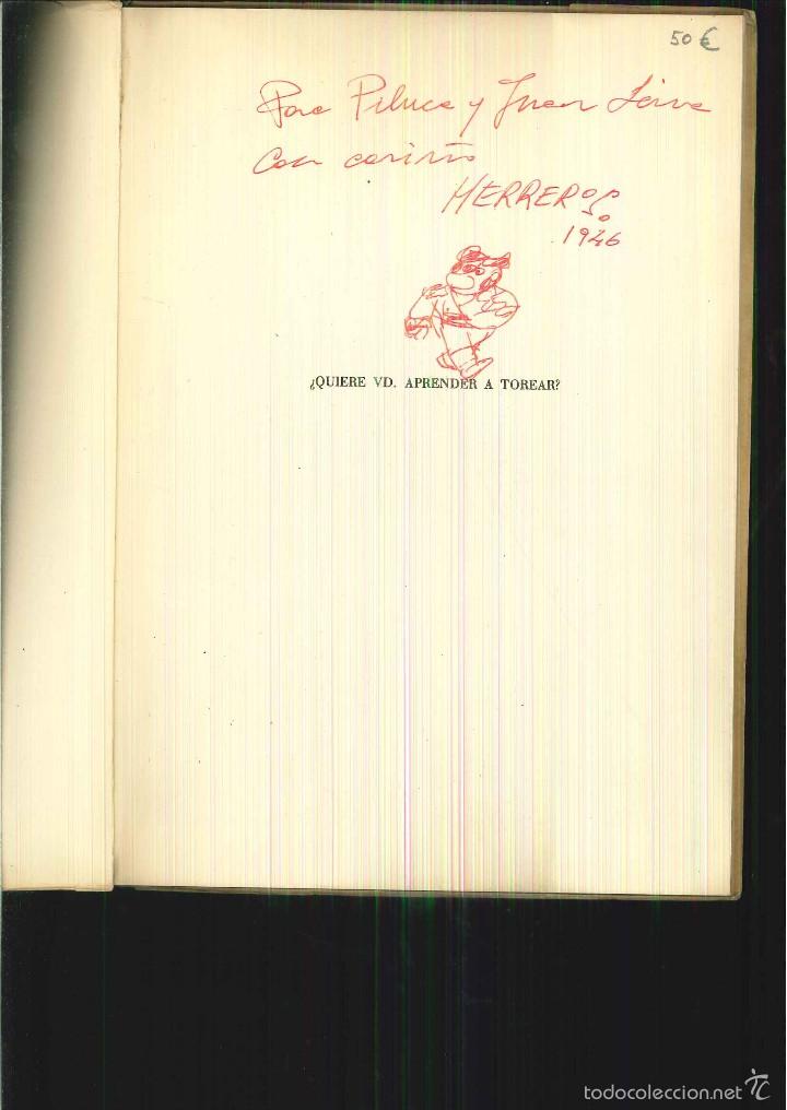Libros de segunda mano: QUIERE VD. APRENDER A TOREAR?... Herreros - Foto 1