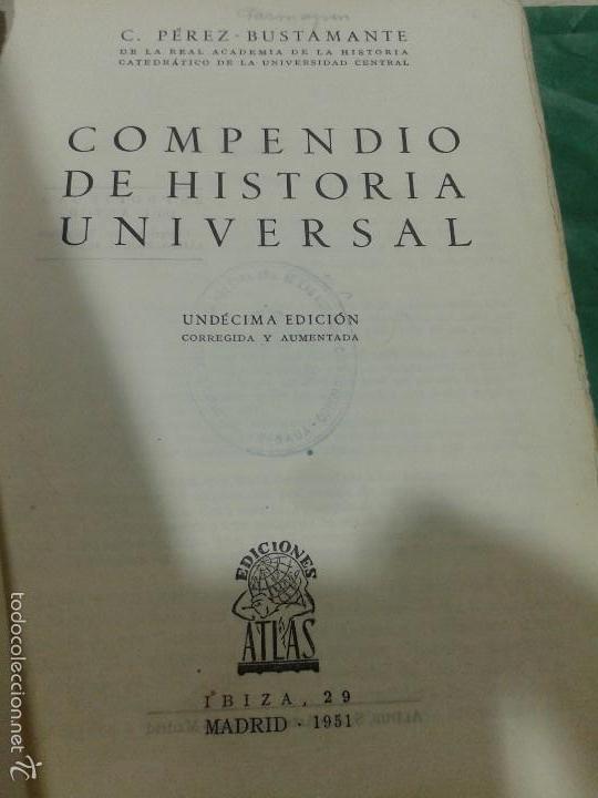 Libros de segunda mano: COMPENDIO DE HISTORIA UNIVERSAL, de C. PEREZ-BUSTAMANTE, 1951 - Foto 2
