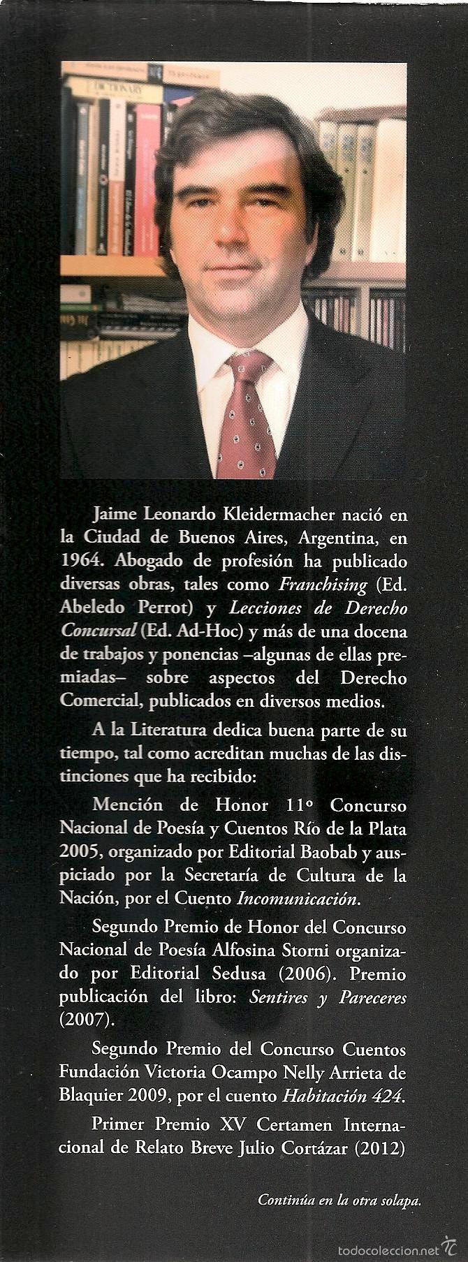 Libros de segunda mano: Cortar el cielo / Jaime L. Kleidermacher - 1&ordf; edici&oacute;n, 2013 - Foto 3