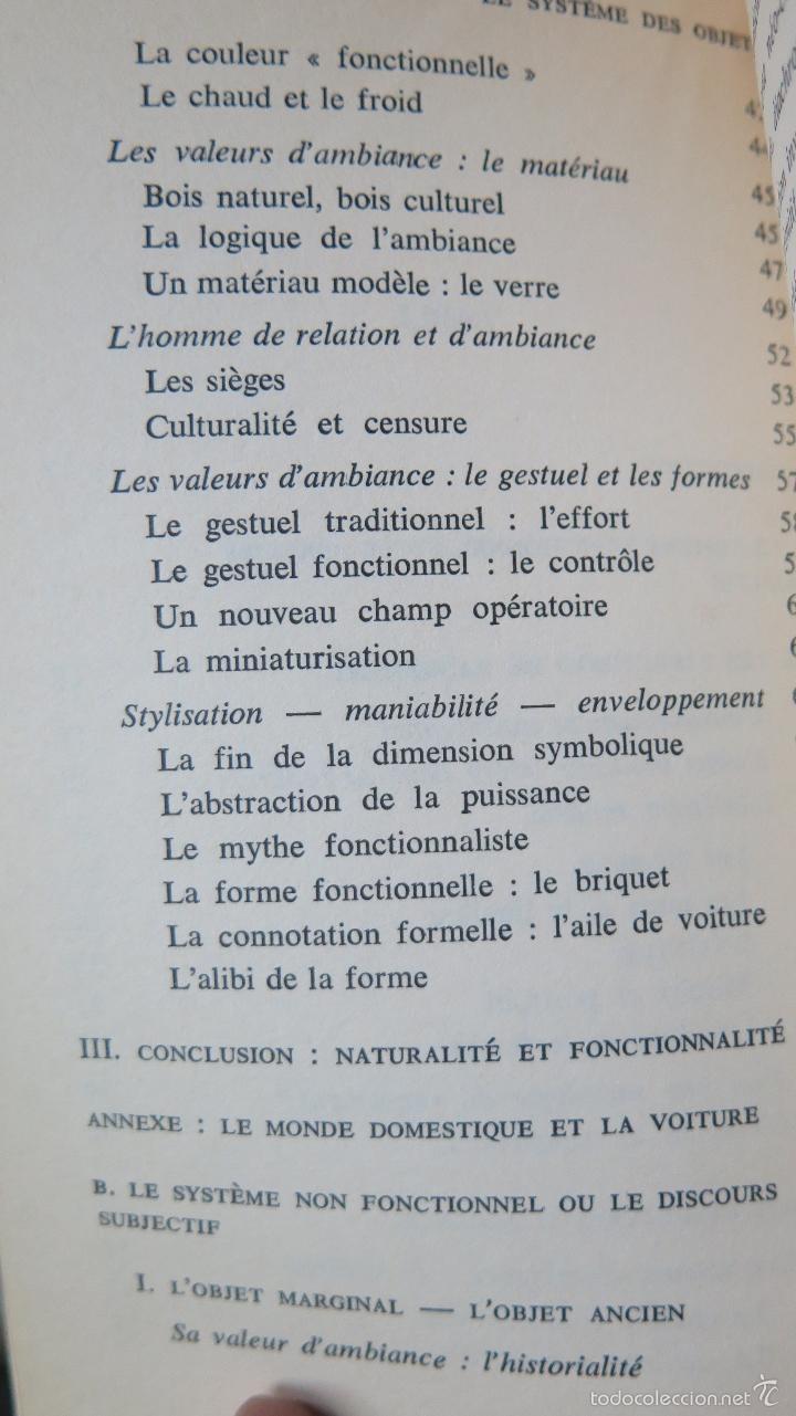 Libros de segunda mano: LE SYSTEME DES OBJETS. JEAN BRAUDILLARD - Foto 3