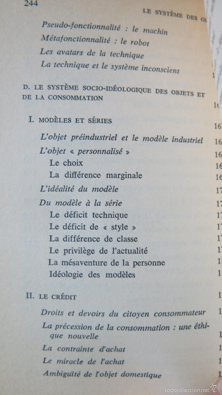 Libros de segunda mano: LE SYSTEME DES OBJETS. JEAN BRAUDILLARD - Foto 5