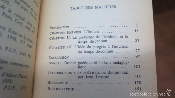 Libros de segunda mano: L&acute;INTUITION DE L&acute;INSTANT. BACHELARD - Foto 2