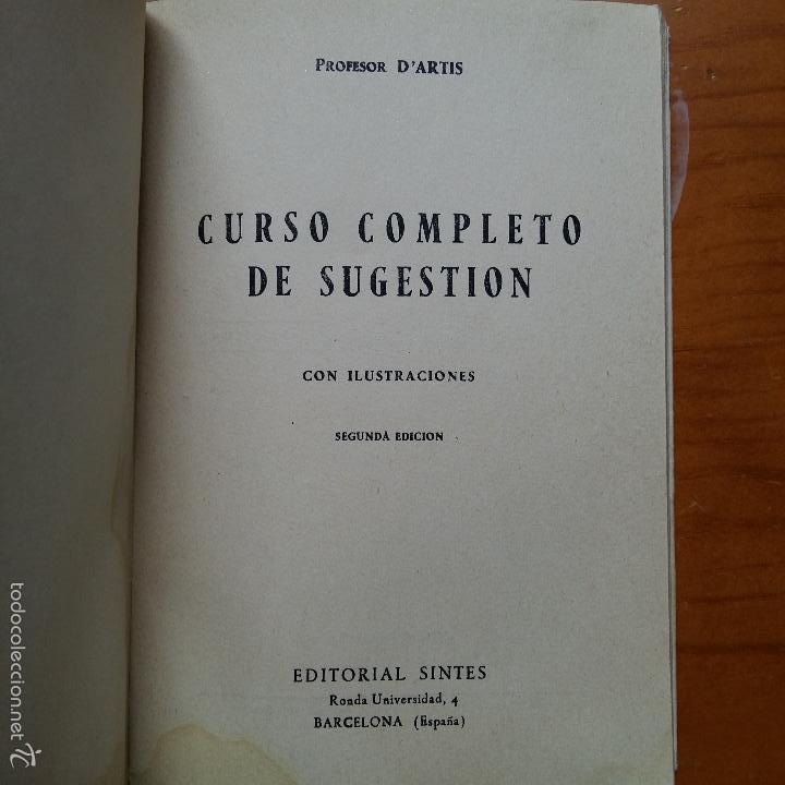 Libros de segunda mano: CURSO COMPLETO DE SUGESTION. PROFESOR DARTIS, 1957 - Foto 2