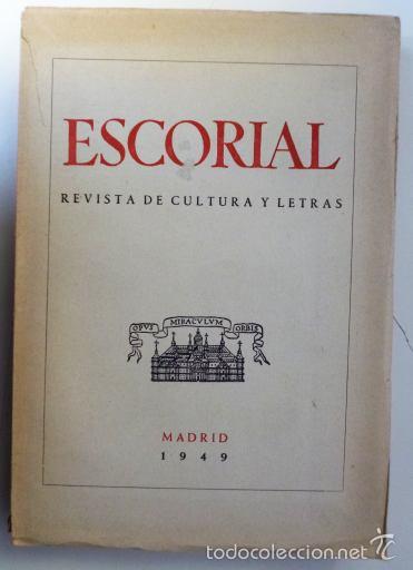 REVISTA ESCORIAL Nº 60 // 1949 // GERARDO DIEGO (Libros de Segunda Mano (posteriores a 1936) - Literatura - Otros)