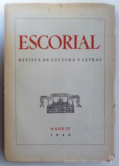 REVISTA ESCORIAL Nº 59 // 1949 // EUGENIO D'ORS; LUIS ROSALES; PEDRO MOURLANE MICHELENA (Libros de Segunda Mano (posteriores a 1936) - Literatura - Otros)