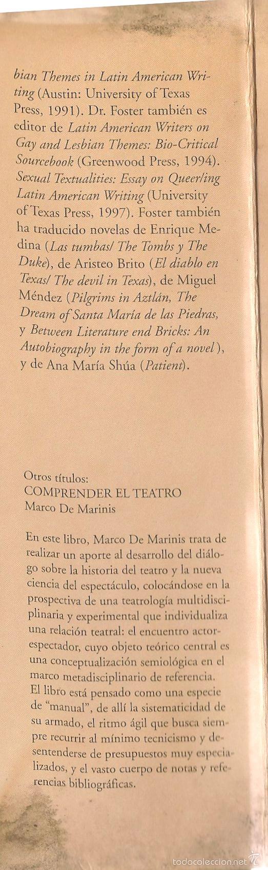 Libros de segunda mano: * TEATRO * Espacio esc&eacute;nico y lenguaje / David William Foster - Foto 4