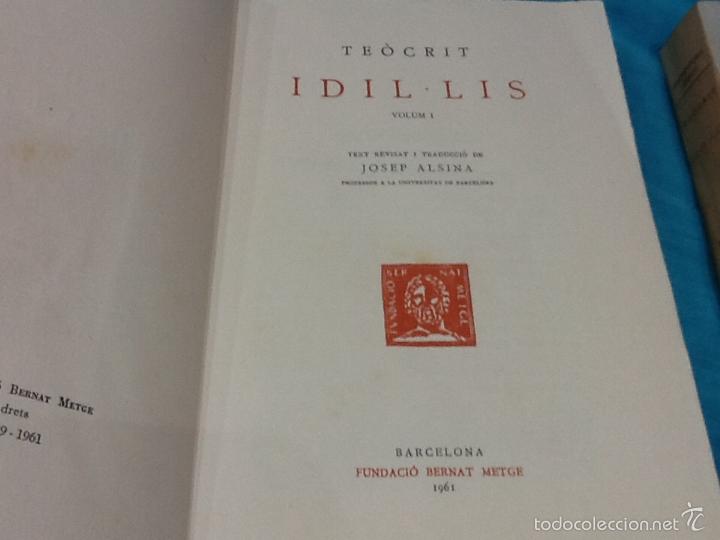 Libros de segunda mano: Escriptors grecs, Teocrit idillis 2 tomos - Foto 2