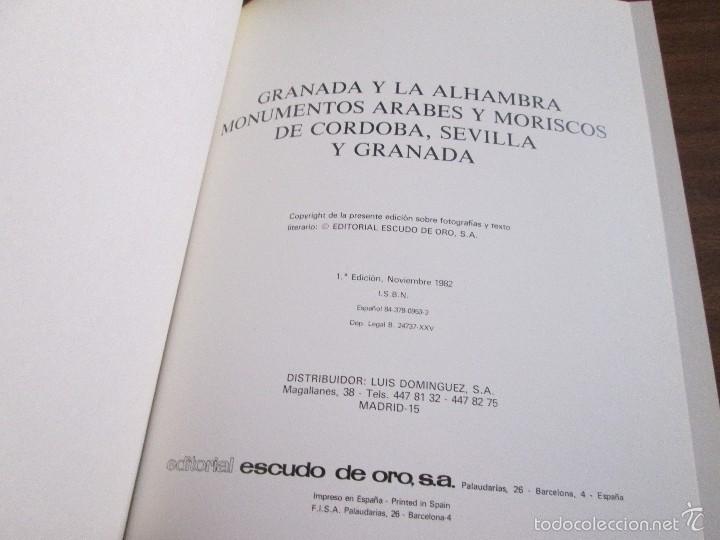 Libros de segunda mano: Granada y la Alhambra ~ Monumentos &aacute;rabes --- Girault de Prangey - Foto 4