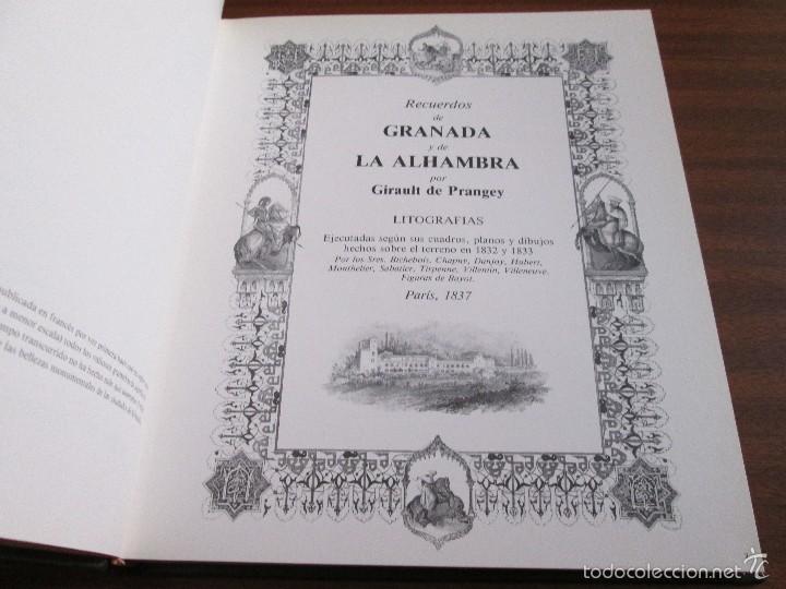 Libros de segunda mano: Granada y la Alhambra ~ Monumentos &aacute;rabes --- Girault de Prangey - Foto 5
