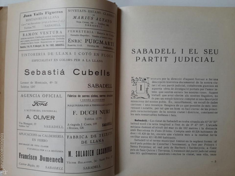 Libros de segunda mano: Anuari Sabadellenc. Any 1928. Sabadell - Foto 2